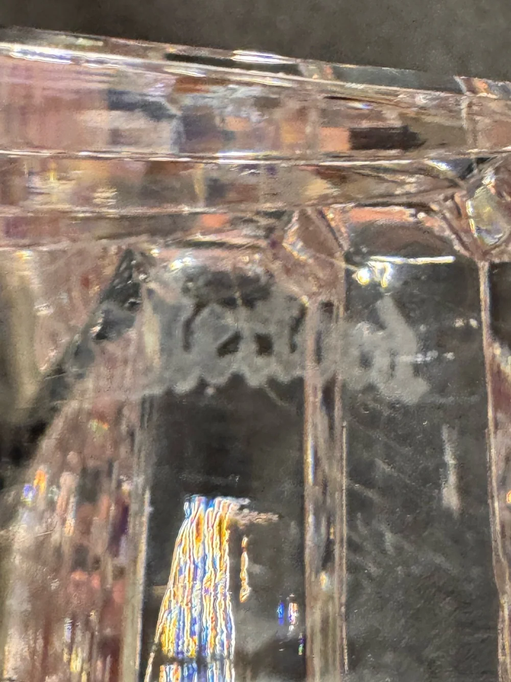 Vintage Waterford Crystal Mantel Clock Art Deco Fanburst Quartz Ireland Signed